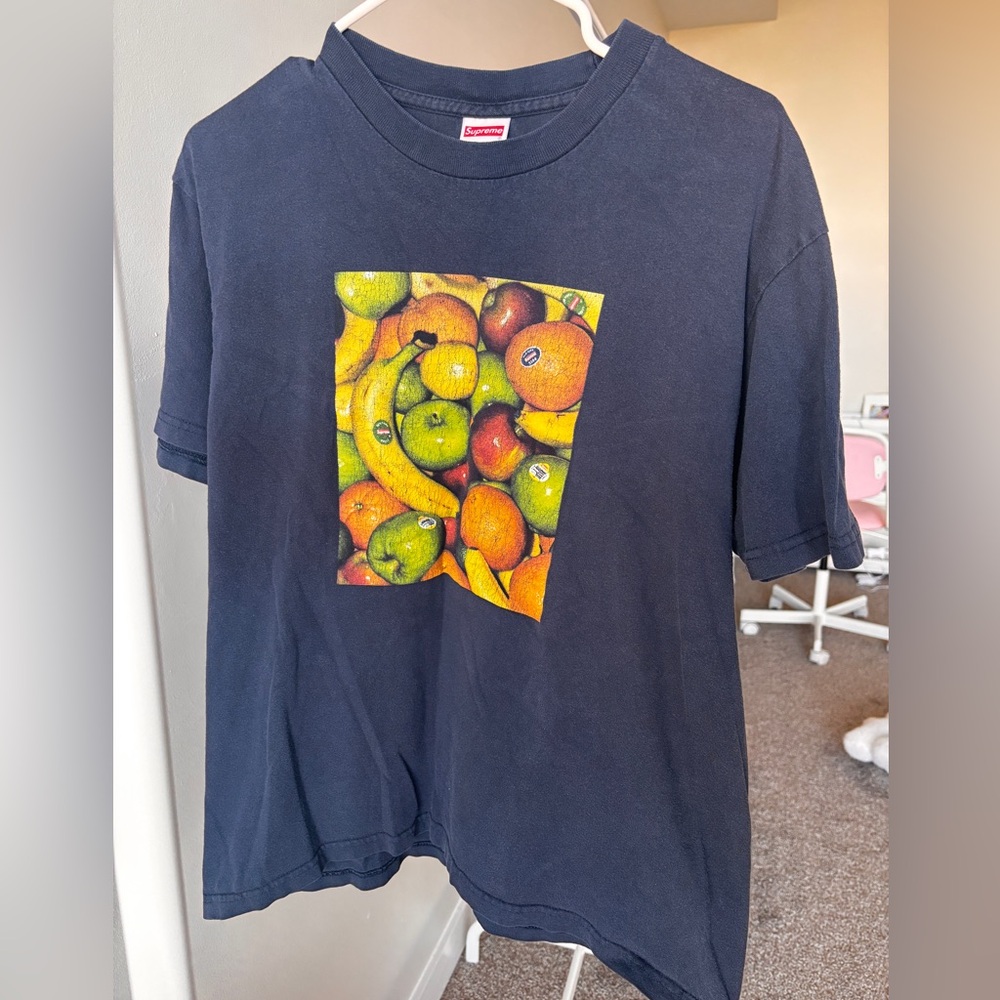 Vintage Supreme Navy Kids Fruit Print Tee